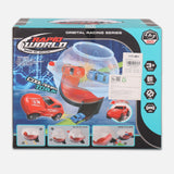 Speed Pull Back Rail Track Car Set For Kids
