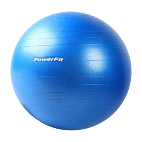 HALF MASSAGE GYM BALL WITH FOOT PUMP QJ-BALL007 75CM-BLUE
