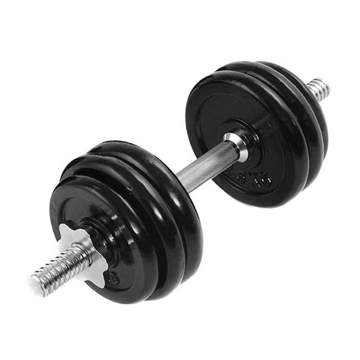 Rubber Dumbbell Set 1 Piece [Black- 10 kg]